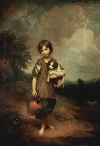 A Peasant Girl with Dog and Jug Thomas Gainsborough